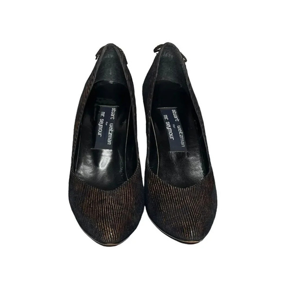 Stuart Weitzman | Suede 4” Heels Evening Wear Bow VTG 80’s - Picture 3 of 9
